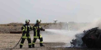Sivil Havacılık Dairesi, yangın söndürme ve kurtarma tatbikatına katıldı