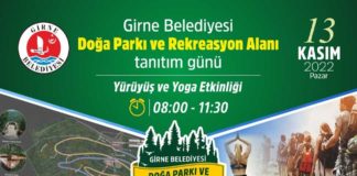 Girne Belediyesi “Doğa Parkı ve Rekreasyon Alanı” parkur tanıtım etkinliği yarın yapılacak