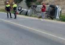 Girne- Tatlısu ana yolundaki kazada 4 kişi yaralandı!