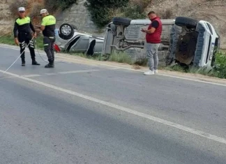 Girne- Tatlısu ana yolundaki kazada 4 kişi yaralandı!