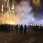 Gürcistan'da AB yanlısı göstericilerin hükümet karşıtı eylemlerine polis müdahale etti