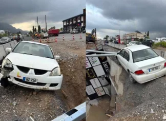 Girne'de 65 yaşındaki sürücü, karşıdan gelen aracın uzun farları nedeniyle kaza yaptı!