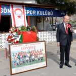 Cumhurbaşkanı Tatar, hayatını kaybeden iş insanı Cansu Ercantan için Gönyeli Spor Kulübü’nde düzenlenen törene katıldı
